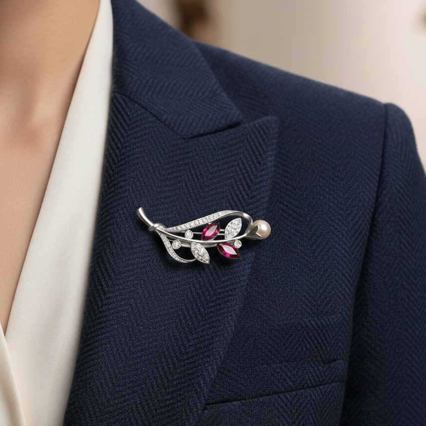 Sterling Silver Brooch (92.5 Sterling Silver)