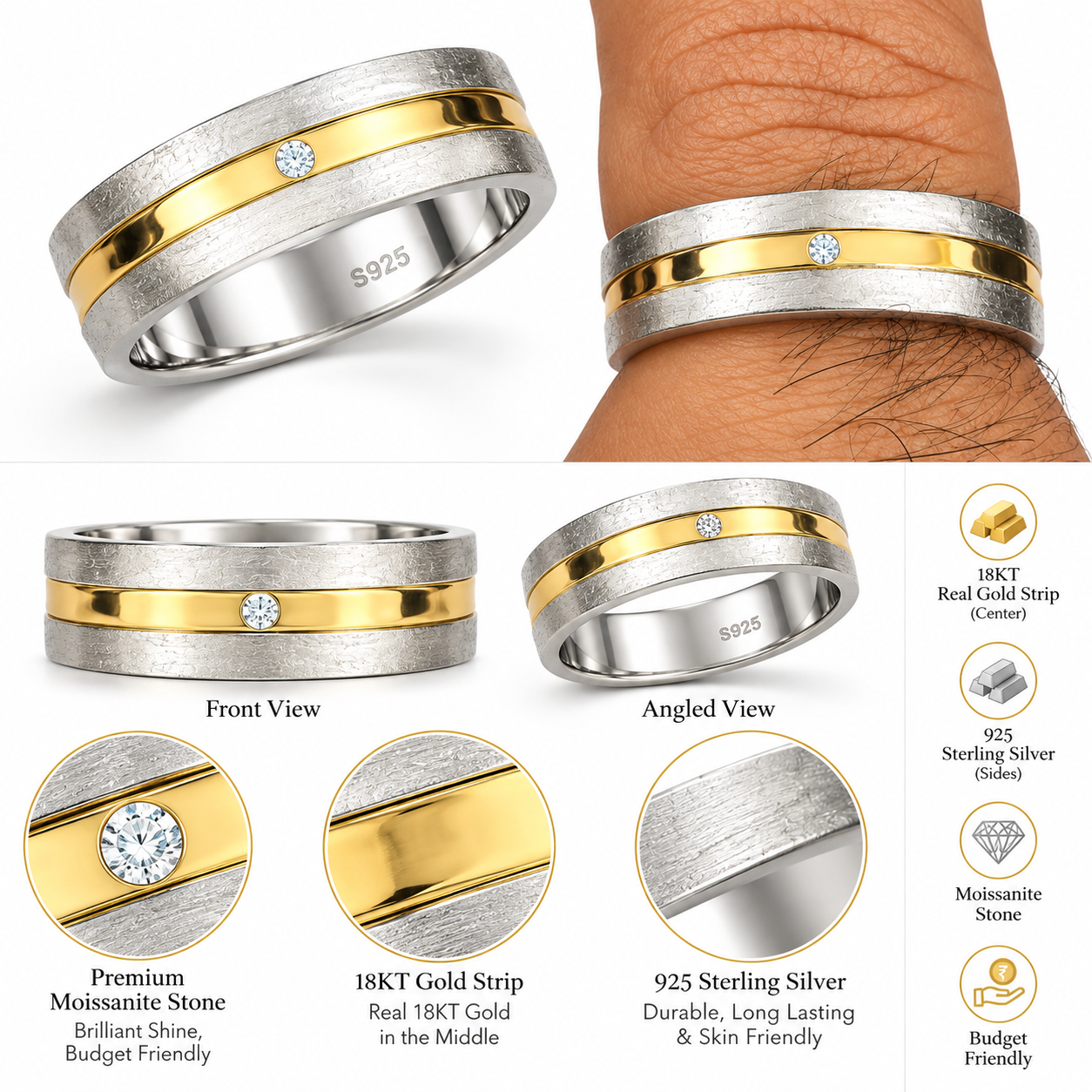 Budget Gold and Silver Ring