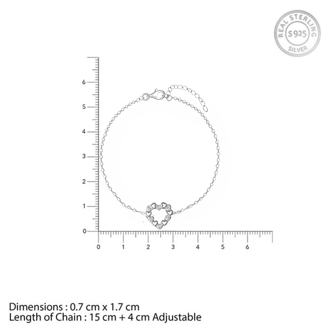 Heart Bracelet - Silver Bracelet for Her