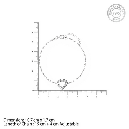 Heart Bracelet - Silver Bracelet for Her