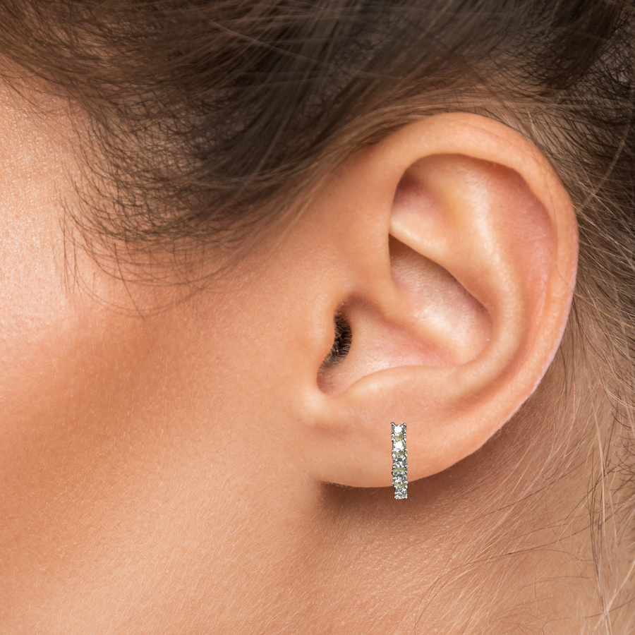 CZ Stone 925 Sterling Silver Earrings for Women