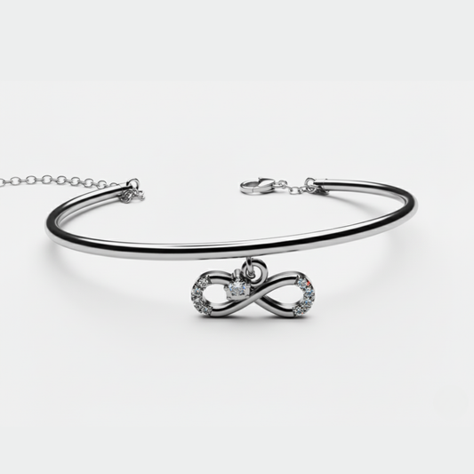 The Infinity Sterling Silver Cuff Bracelet for Women