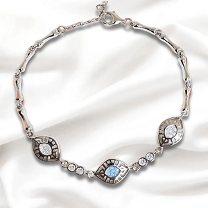 Blue Eye Bracelet - Silver Bracelet for Her