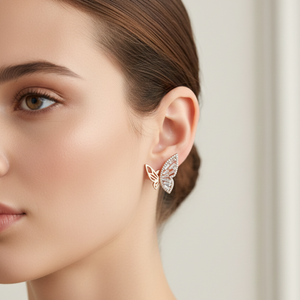 Butterfly 925 Sterling Silver Earrings for Women