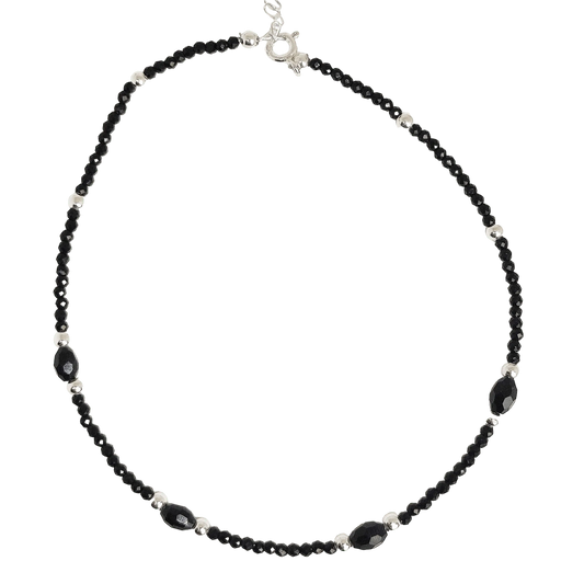 E4 Pearl Silver Anklet for Women - Rivansh
