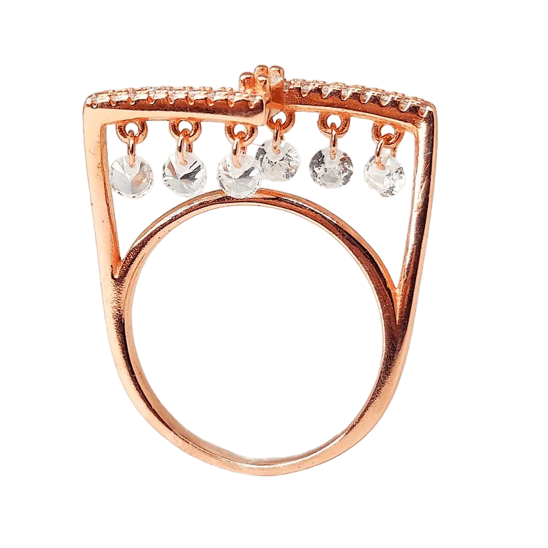 ED4 Exotic 92.5 Silver Ring for Women (24k Gold Plated) - Rivansh