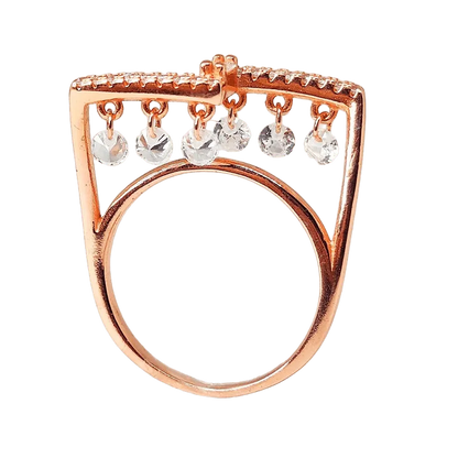 ED4 Exotic 92.5 Silver Ring for Women (24k Gold Plated) - Rivansh