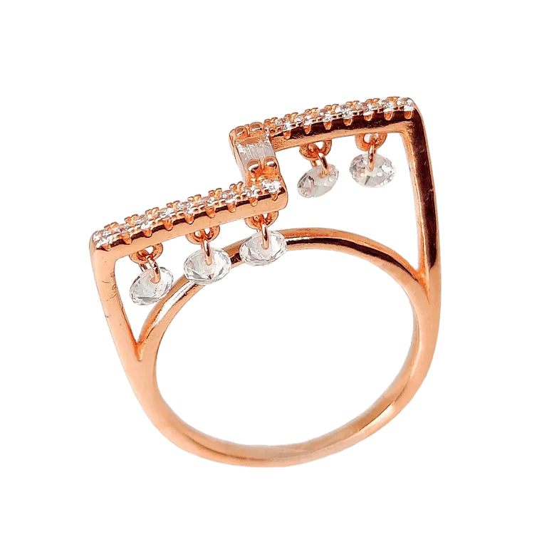 ED4 Exotic 92.5 Silver Ring for Women (24k Gold Plated) - Rivansh