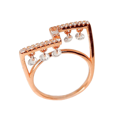 ED4 Exotic 92.5 Silver Ring for Women (24k Gold Plated) - Rivansh