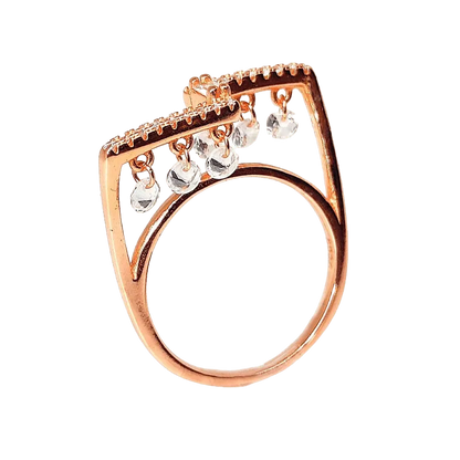 ED4 Exotic 92.5 Silver Ring for Women (24k Gold Plated) - Rivansh