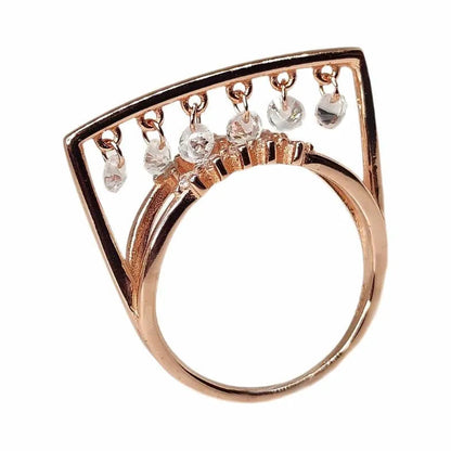 ED5 Exotic 92.5 Silver Ring for Women (24k Gold Plated) - Rivansh