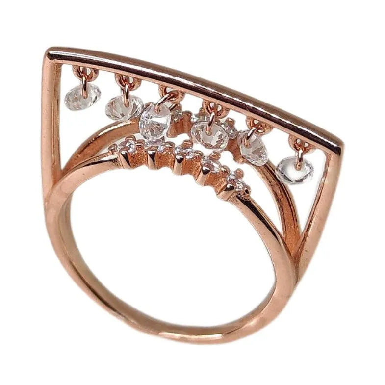 ED5 Exotic 92.5 Silver Ring for Women (24k Gold Plated) - Rivansh