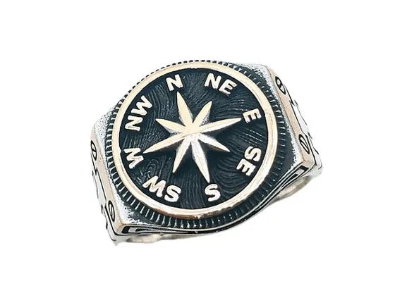 Four Direction Silver Ring for Men (92.5 Silver) - Rivansh