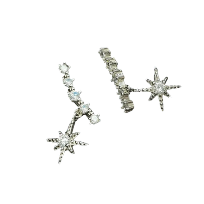 Hanging Flower Silver Earrings for Women - Rivansh