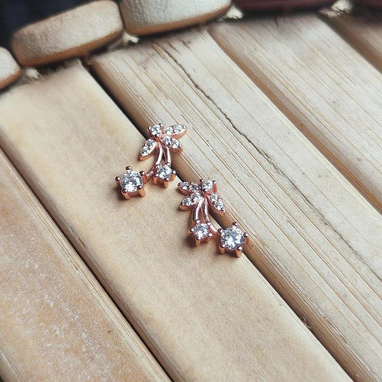 Little Grapes Zircons Silver Earrings - Rivansh