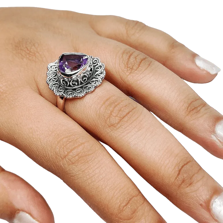 Maharani Ring for Women (Purple) - Rivansh