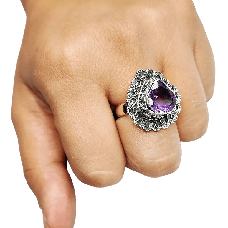 Maharani Ring for Women (Purple) - Rivansh
