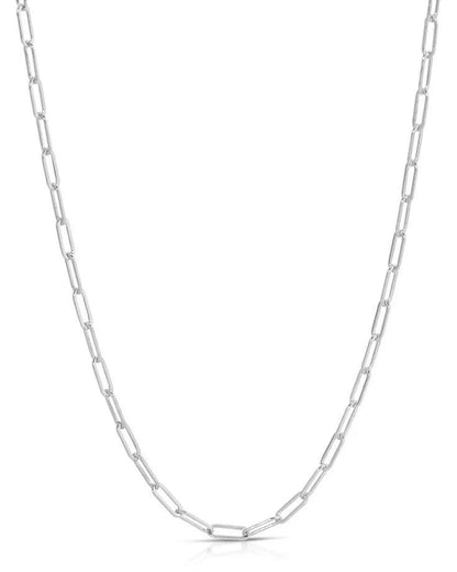 PAPERCLIP SILVER CHAIN FOR WOMEN | Rivansh Jewels | 925 Sterling Silver Jewelry Store | Rivansh.co | Luxury Sterling Silver Jewellery Online