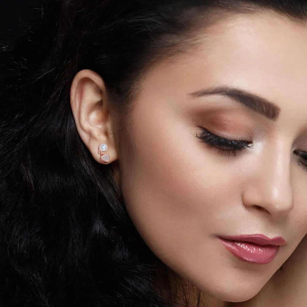 Pearl Silver Earrings for Women - Rivansh