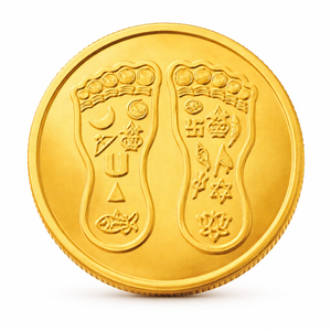 Lakshmi Charan 24K (999.9+) Purest 1 gm Gold Coin
