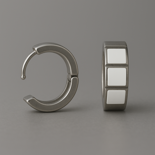 White Stone Sterling Silver Earrings (BALI)