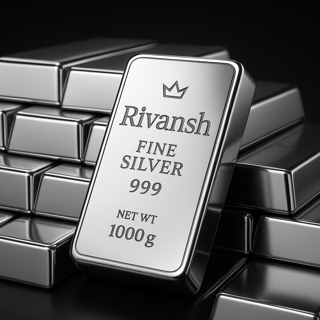 Buy 999 Pure Silver Brick | Rivansh