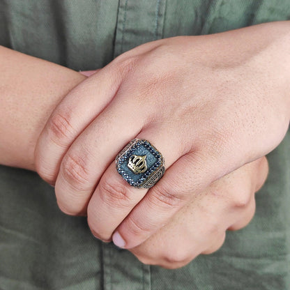 The King Sterling Silver Ring (92.5)for Men