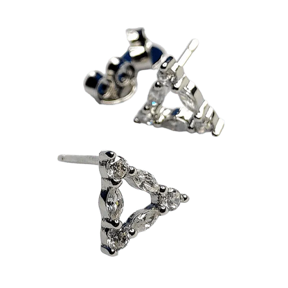 Triangulate Silver Stud's for Women/Girls - Rivansh